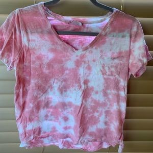 Pink and White Tie Dye Tee